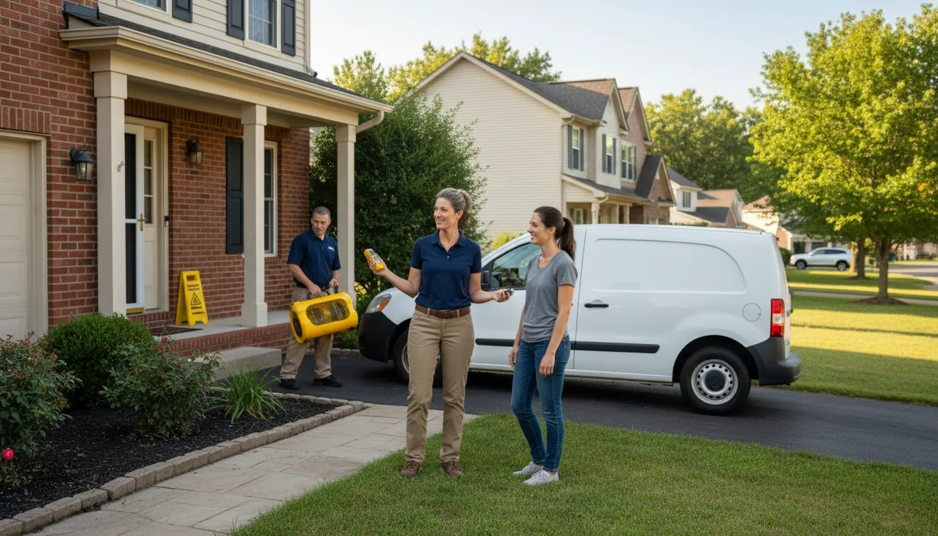 Residential water damage restoration in Atkinson, IL